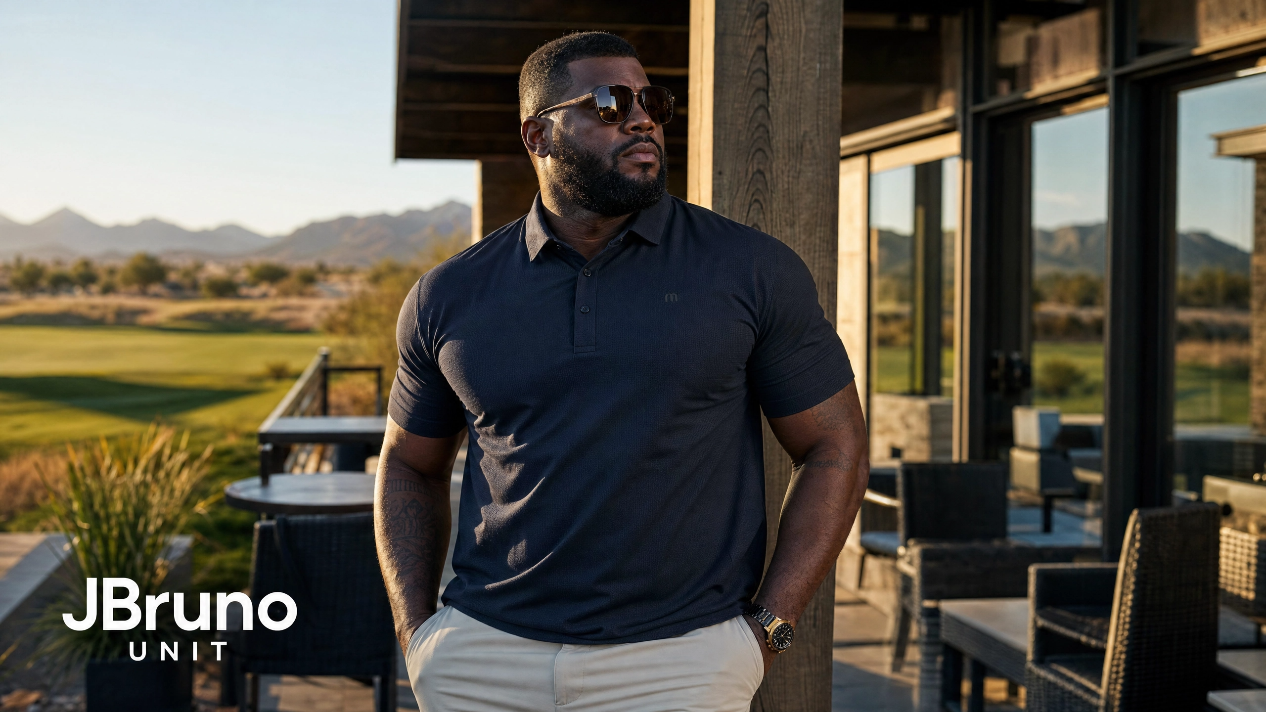 UNIT polo on a bigger-build athlete